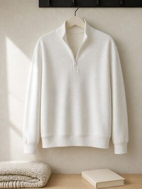 Alternative Men's Zip-Up Sweatshirt - White
